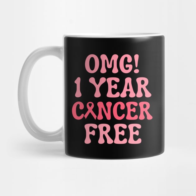 1 Year Cancer Free Funny Breast Cancer Survivor Gift For Her by Illustradise